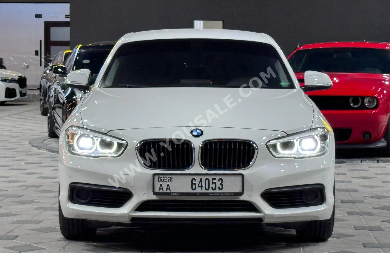 بي ام دبليو  الفئة - الاولى  120i  2019  اتوماتيك  89,000 كم  4 سلندر  دفع خلفي  هاتشباك  أبيض  بنزين