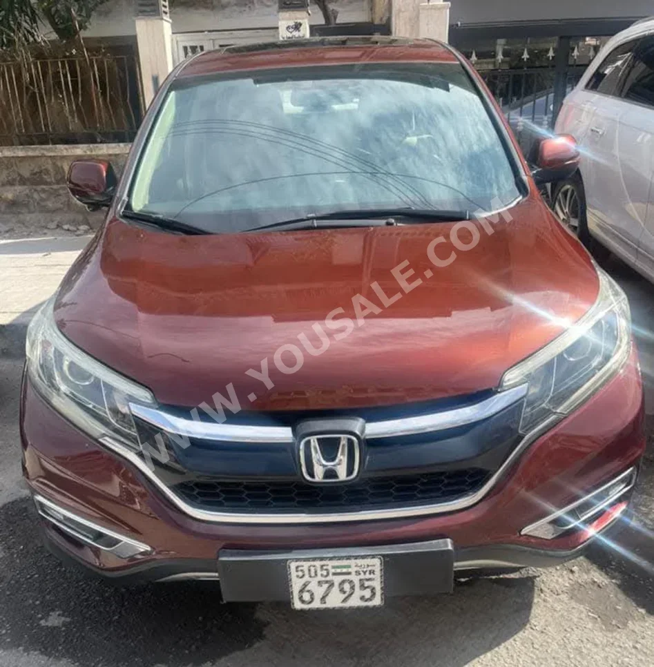 Honda  CRV  2015  Automatic  125,000 km  4 Cylinder  AWD  SUV  Dark Red  Gasoline