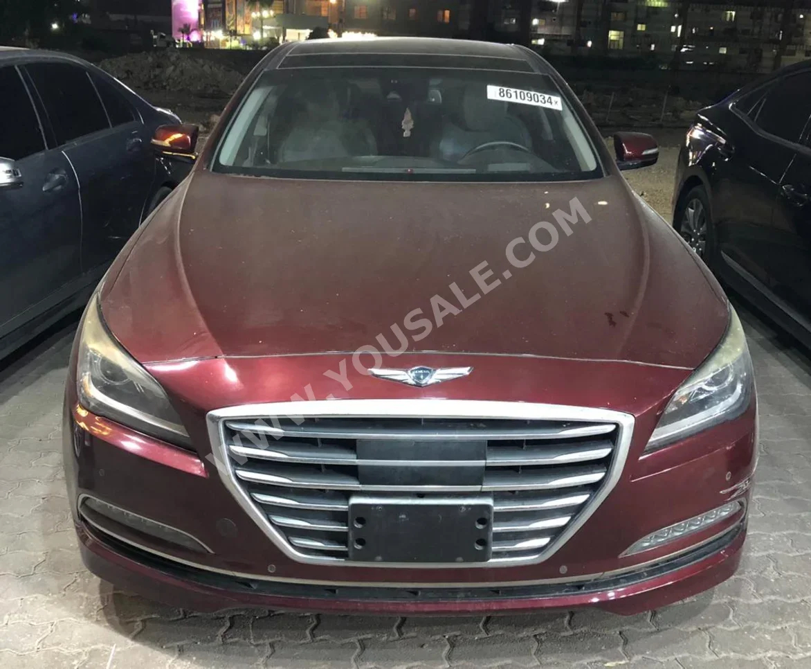 Hyundai  Genesis  5.0  2016  Automatic  120,000 km  6 Cylinder  RWD  Sedan  Dark Red  Gasoline