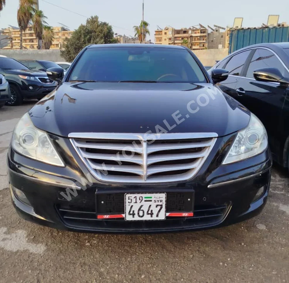 هيونداي  جينيسس  2011  اتوماتيك  115,000 كم  6 سلندر  دفع أمامي  سيدان  أسود  بنزين