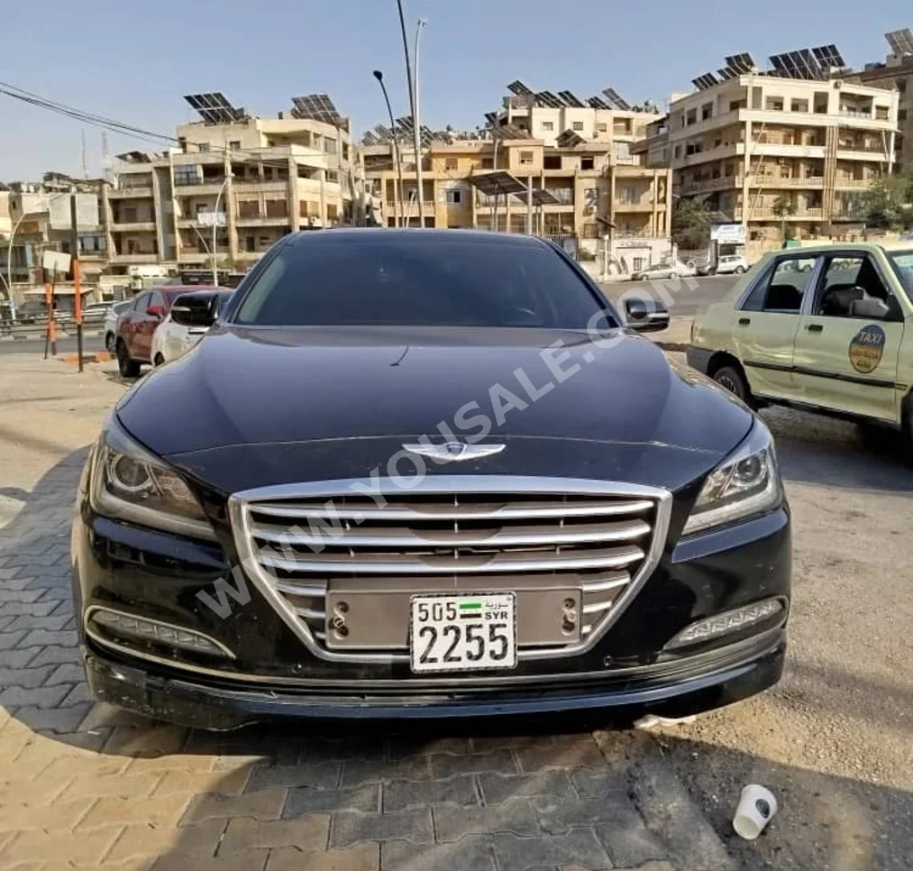 هيونداي  جينيسس  2015  اتوماتيك  90,000 كم  6 سلندر  دفع خلفي  سيدان  أسود  بنزين