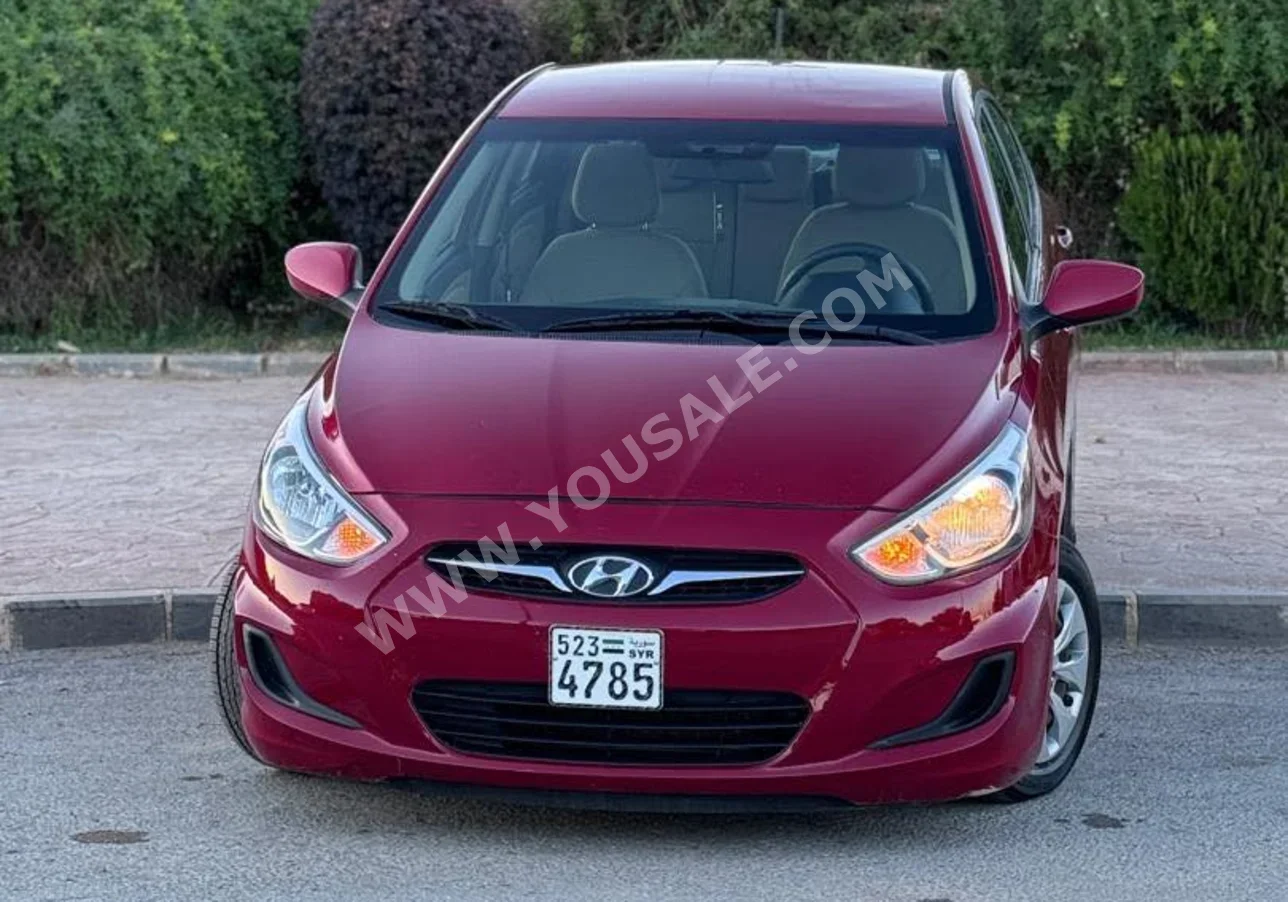 Hyundai  Accent  2017  Automatic  110,000 km  4 Cylinder  FWD  Sedan  Red  Gasoline