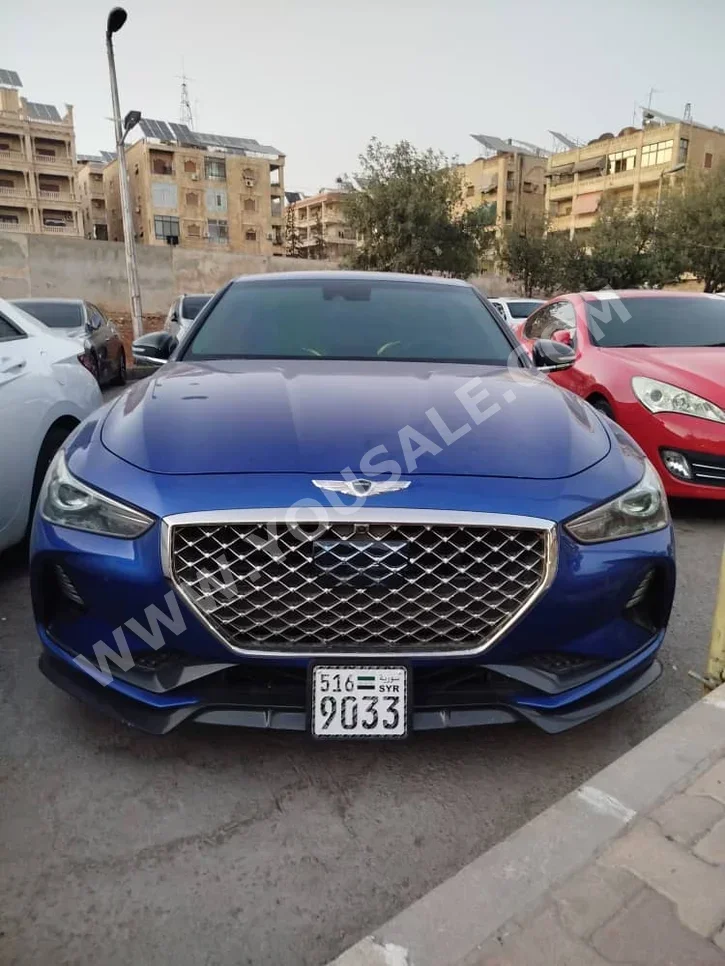 جينيسيس جي 70 2020 اتوماتيك 220,000 كم 4 سلندر دفع خلفي سيدان ازرق ديزل