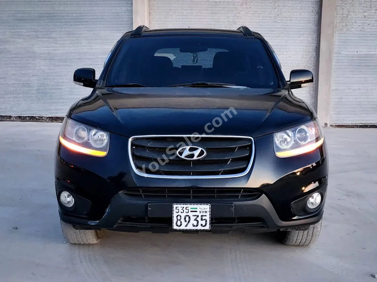 هيونداي سانتا في 2009 اتوماتيك 210,000 كم 4 سلندر دفع كلي مستمر اس يو في أسود ديزل