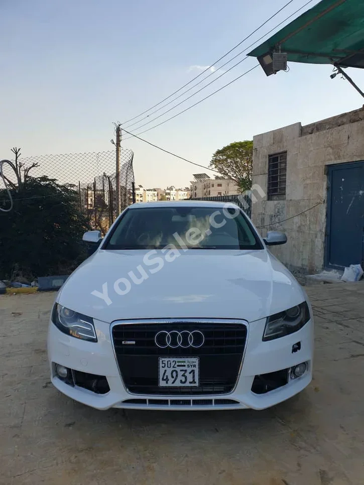 اودي أي 4 2.0 T 2013 اتوماتيك 173,000 كم 4 سلندر دفع خلفي سيدان أبيض بنزين