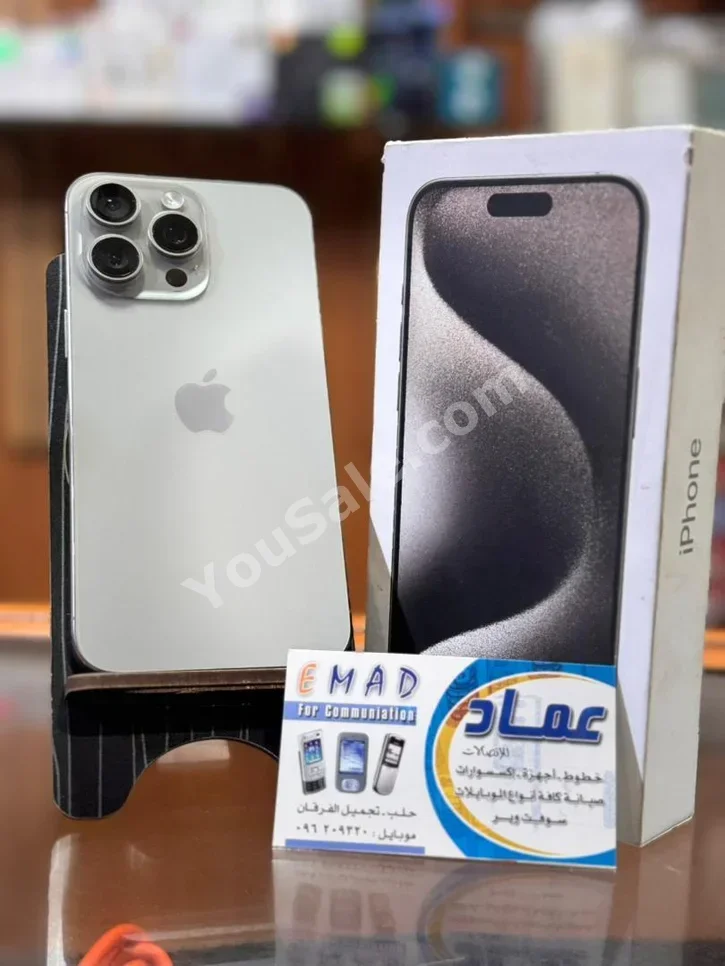 Apple - iPhone 15 - Pro Max - White - 256 GB