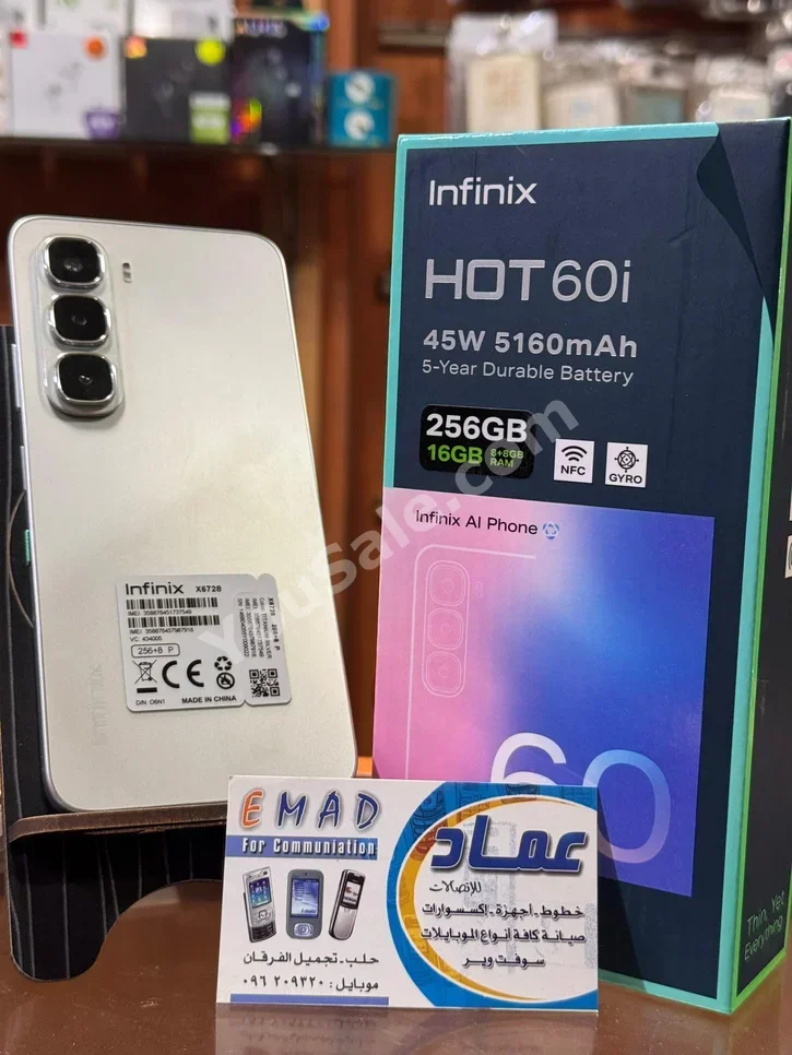 Infinix  - HOT 60  - i  - White  - 256 GB