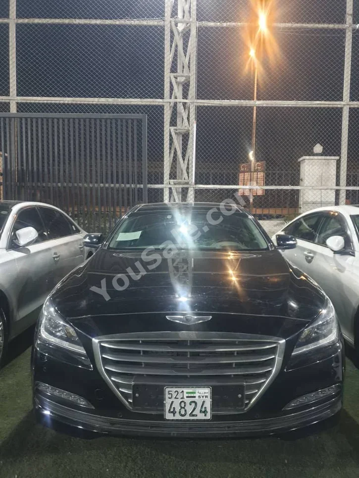 جينيسيس جي 80 2016 اتوماتيك 75,000 كم 6 سلندر دفع خلفي سيدان أسود بنزين