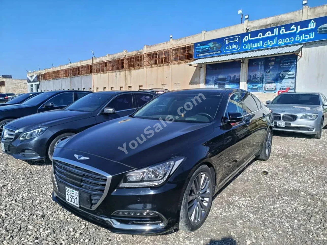 جينيسيس جي 80 2017 اتوماتيك 145,000 كم 6 سلندر دفع خلفي سيدان أسود بنزين