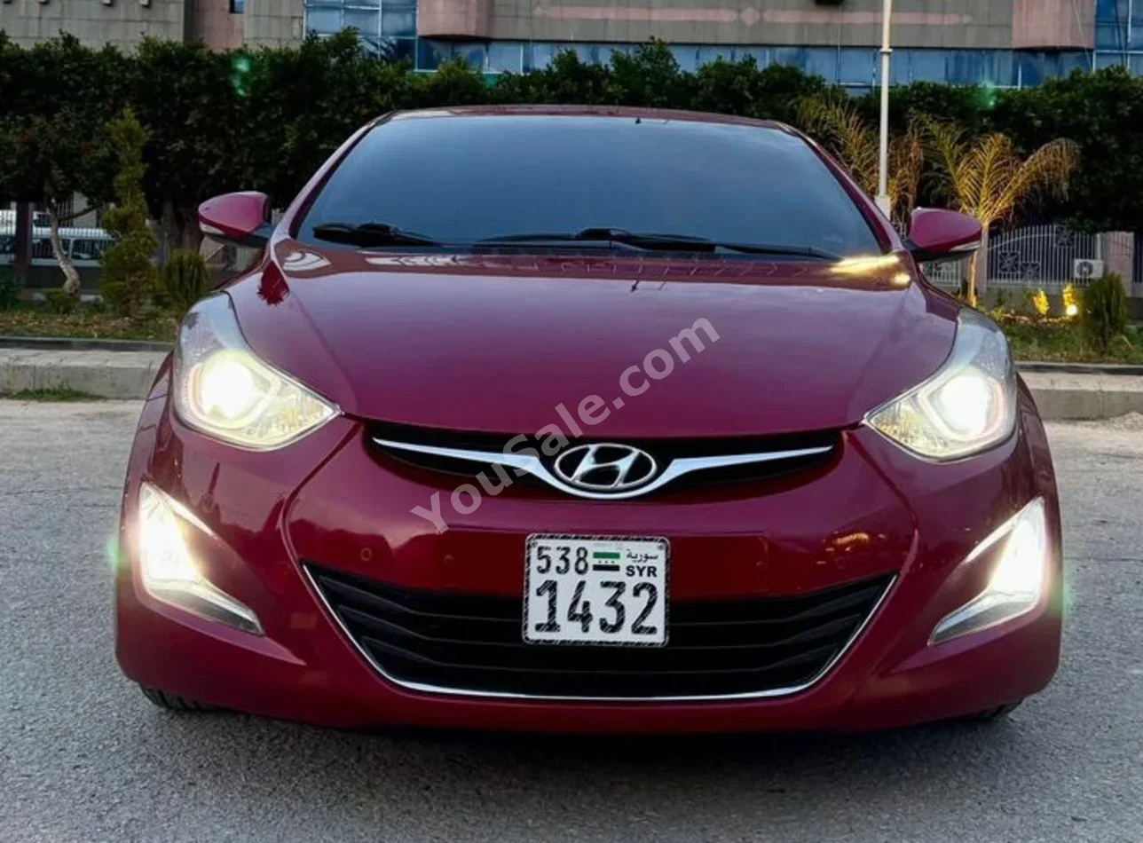 هيونداي  النترا  2016  اتوماتيك  188,000 كم  4 سلندر  دفع أمامي  سيدان  أحمر غامق  بنزين