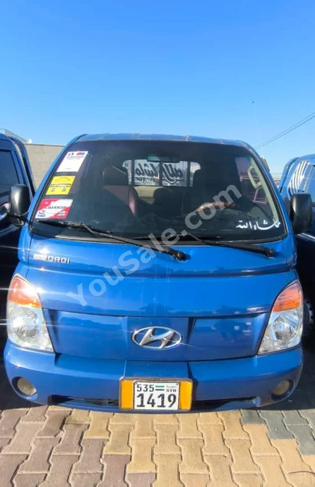 هيونداي  بورتر  عادي  2011  عادي  415,000 كم  4 سلندر  دفع خلفي  بيكب  ازرق  ديزل
