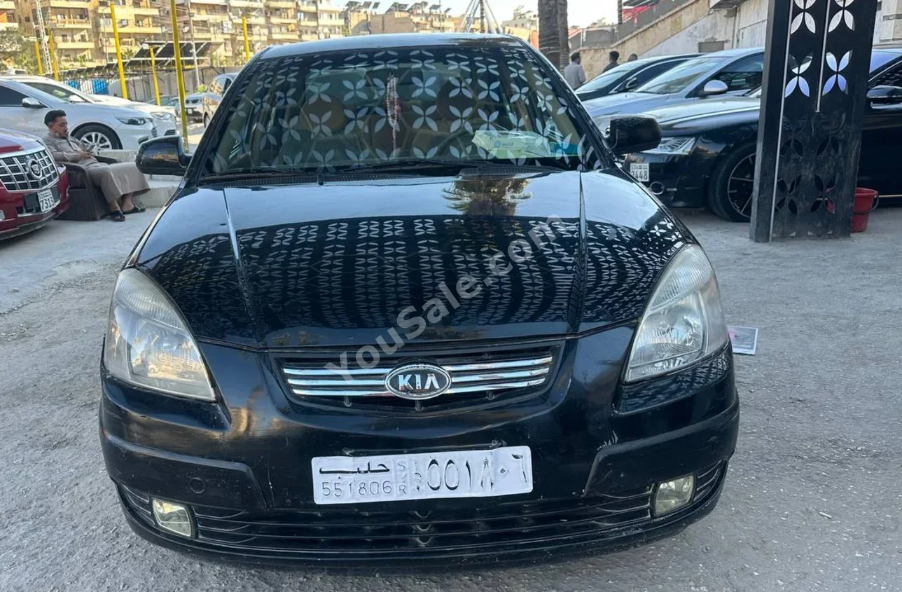 Kia Rio 2008 Manual 153,000 km 4 Cylinder FWD Sedan Black Gasoline