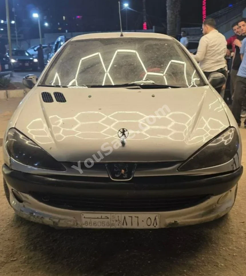 بيجو 206 2002 عادي 172,000 كم 4 سلندر دفع أمامي هاتشباك فضي بنزين