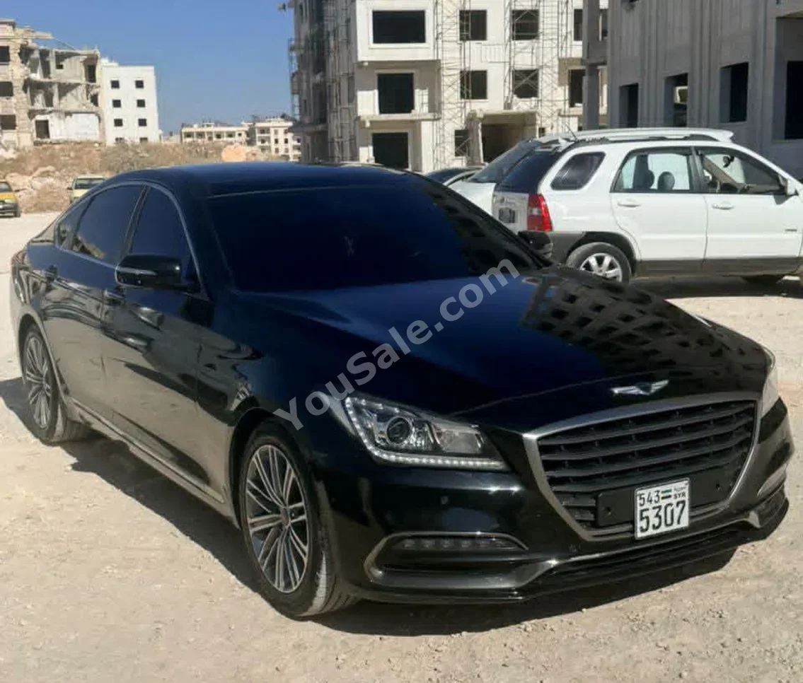 جينيسيس جي 80 2018 اتوماتيك 141,000 كم 6 سلندر دفع خلفي سيدان أسود بنزين