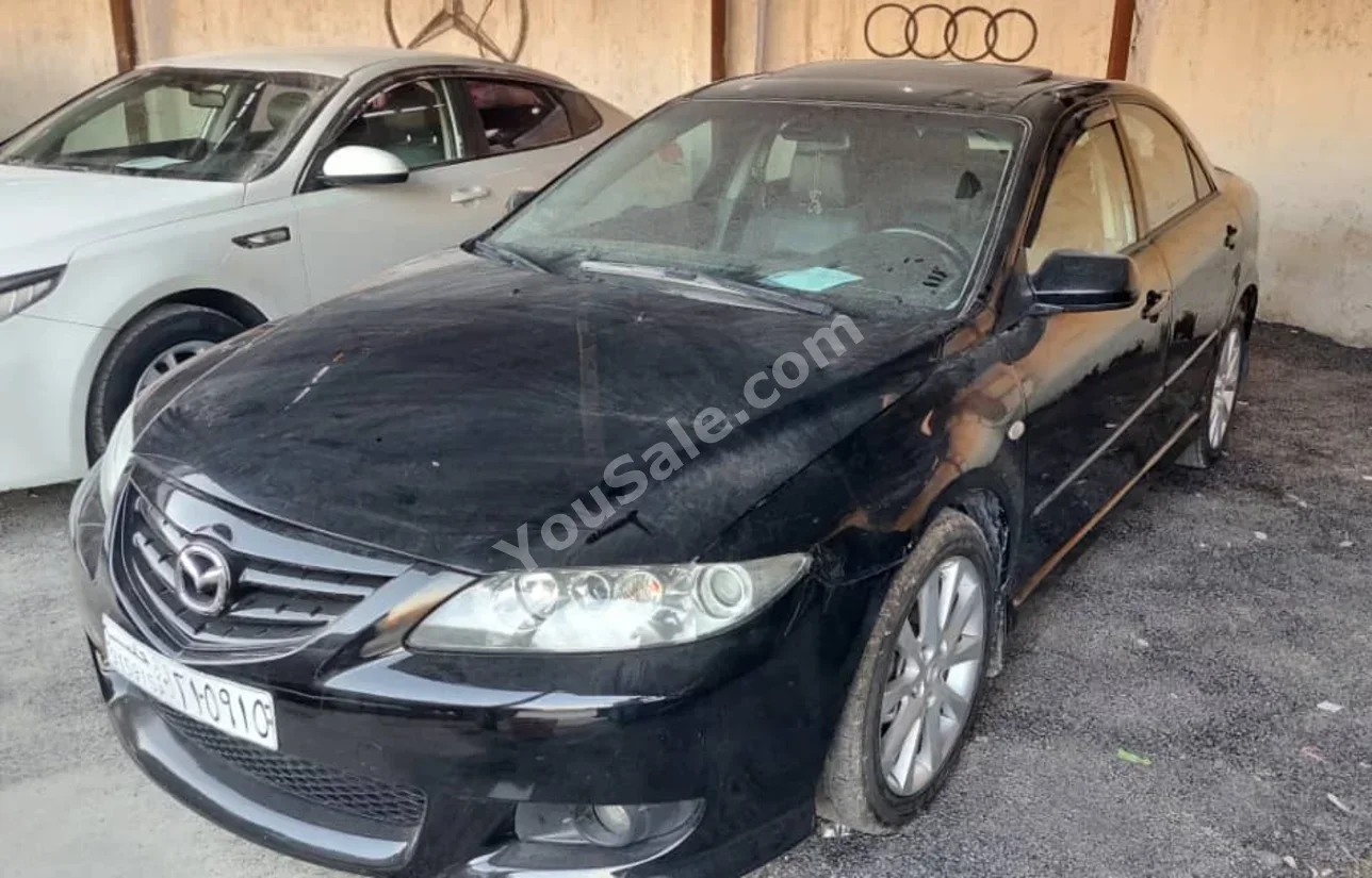 مازدا مازدا 6 2006 اتوماتيك 220,000 كم 4 سلندر دفع أمامي سيدان أسود بنزين